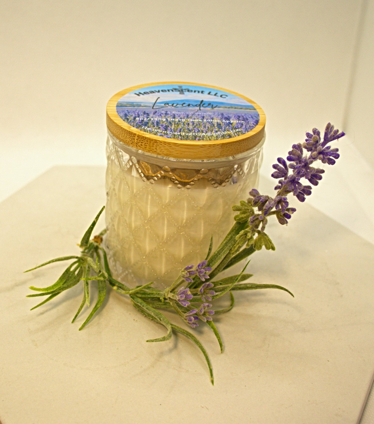 3 oz to 4 oz Lavender Candle (Slightly strong to strong fragrance)