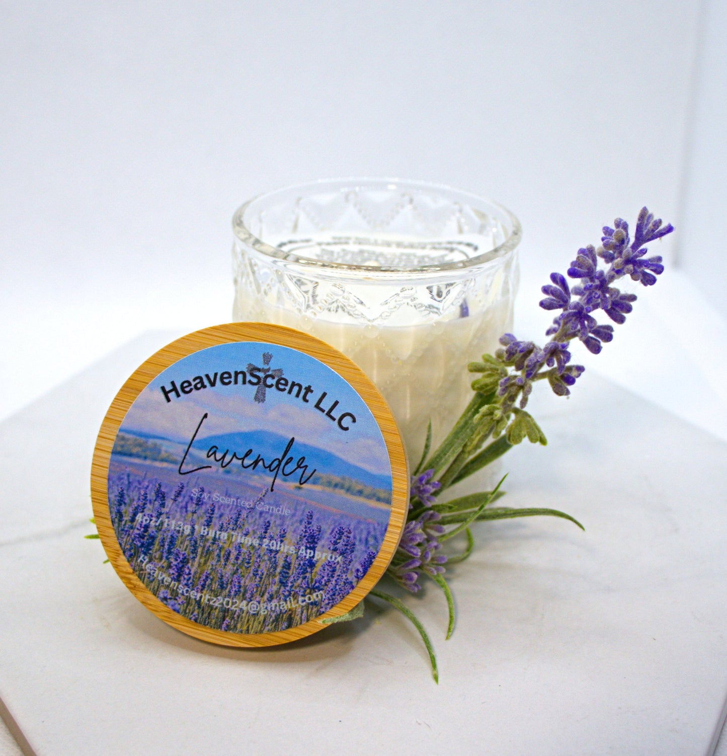 3 oz to 4 oz Lavender Candle (Slightly strong to strong fragrance)