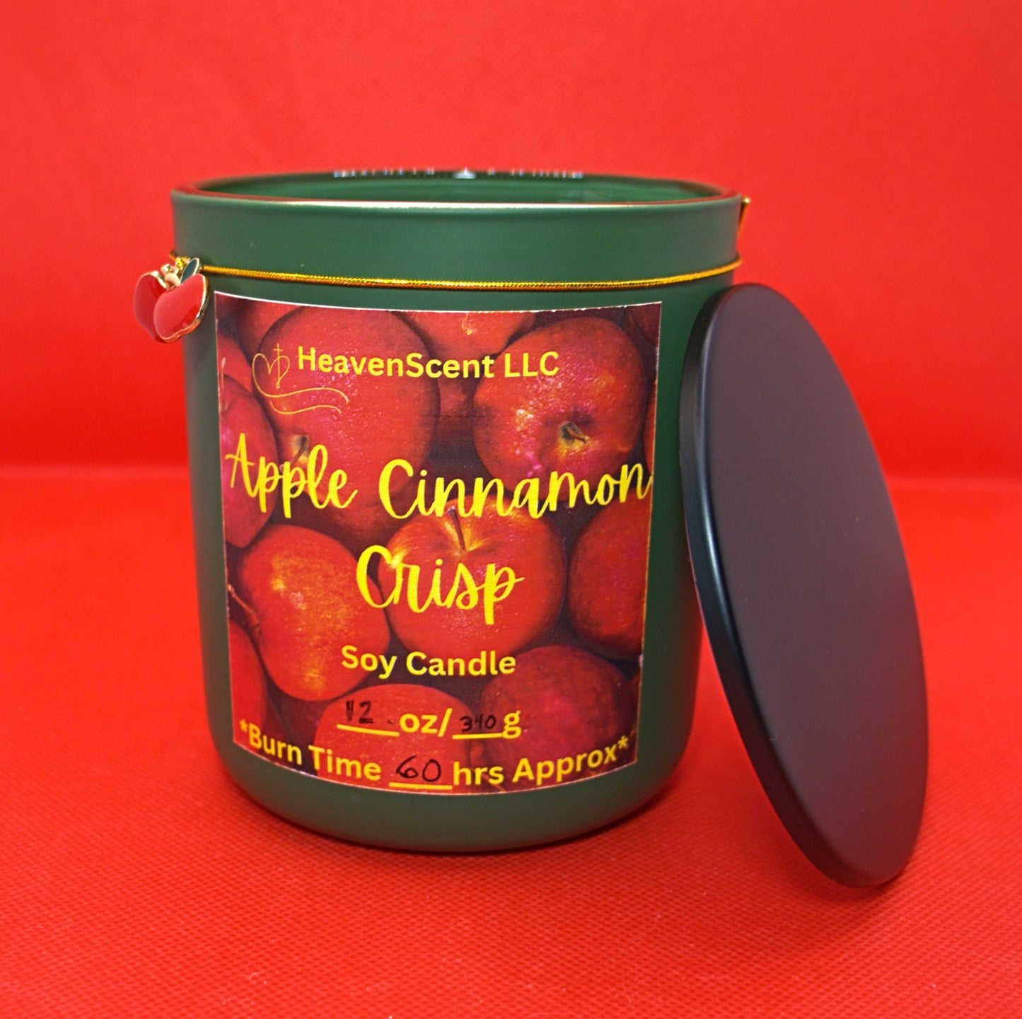 2 oz, 7 oz & 12 oz Apple Cinnamon Crisp Candles (slightly strong fragrance)