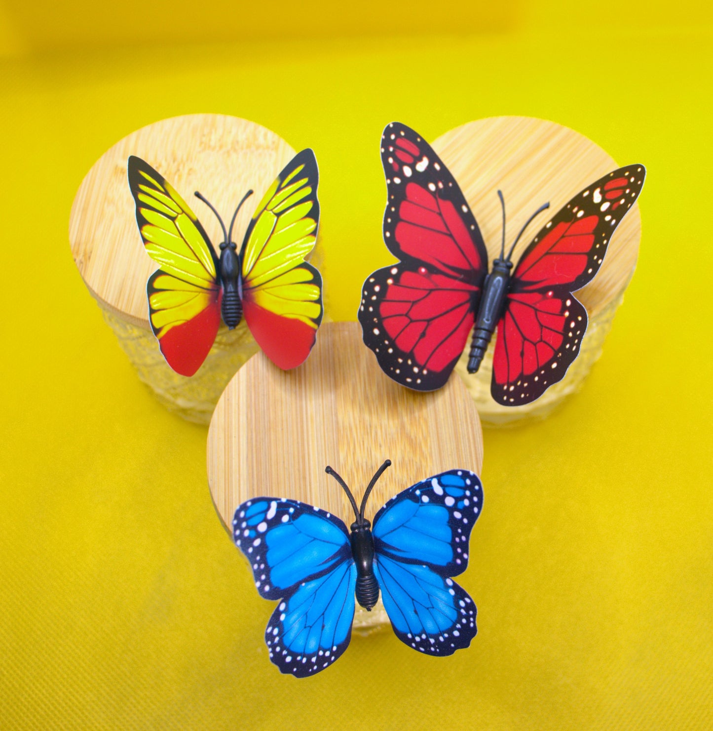 4 oz Butterfly Jasmine & Mimosa Candle (Slightly strong fragrance and Butterfly permanently attached to lid)