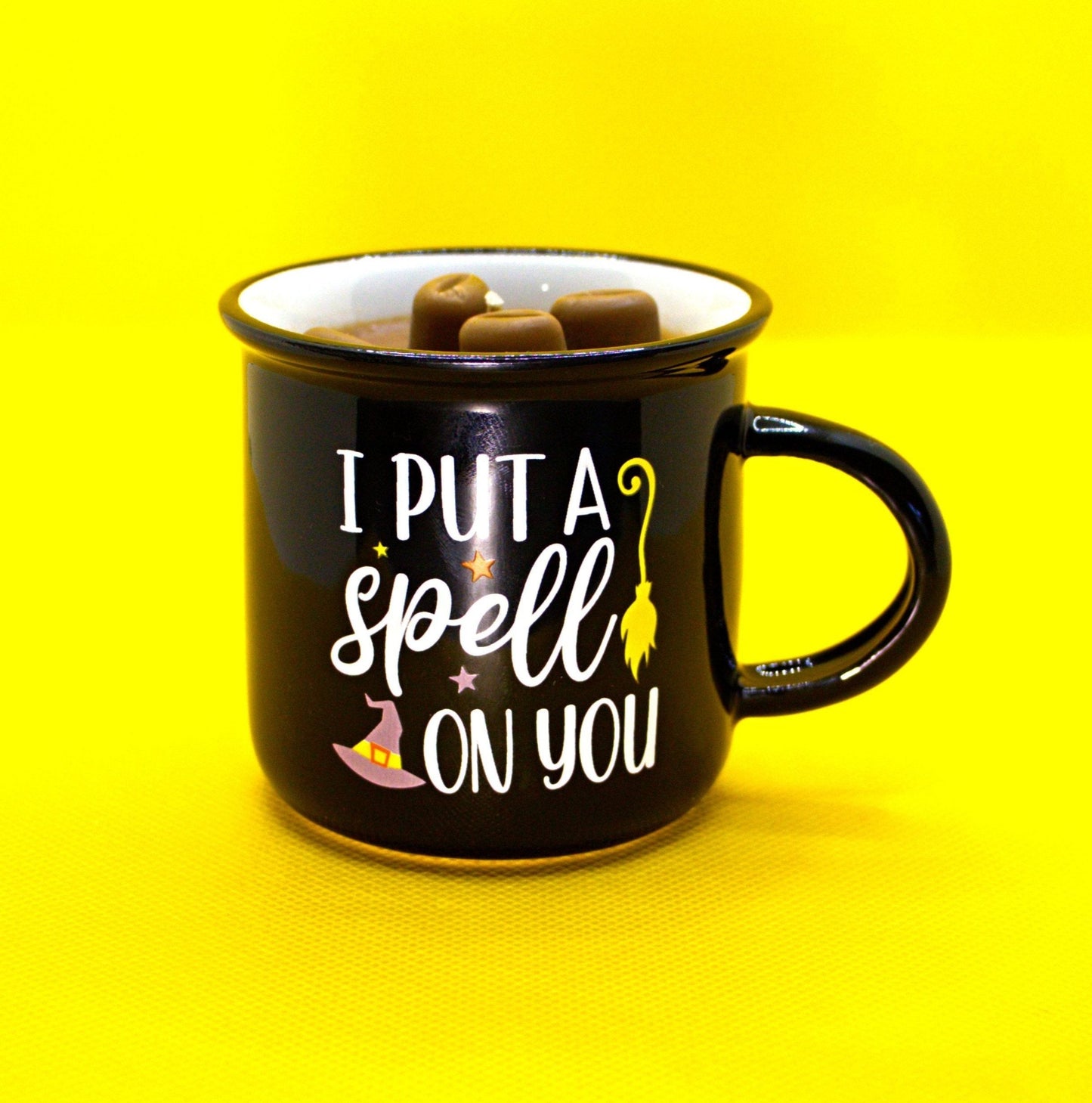 4 oz Freshly Brewed Coffee Mug Candles. (Beige) Hot Stuff/Rise-n-Shine (Strong fragrance)