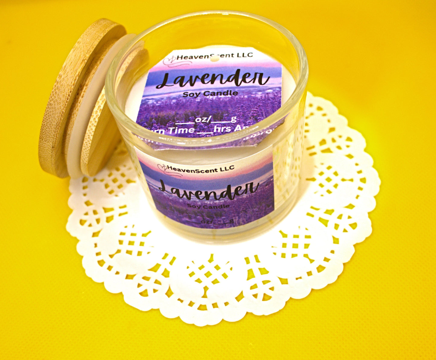 3 oz to 4 oz Lavender Candle (Slightly strong to strong fragrance)