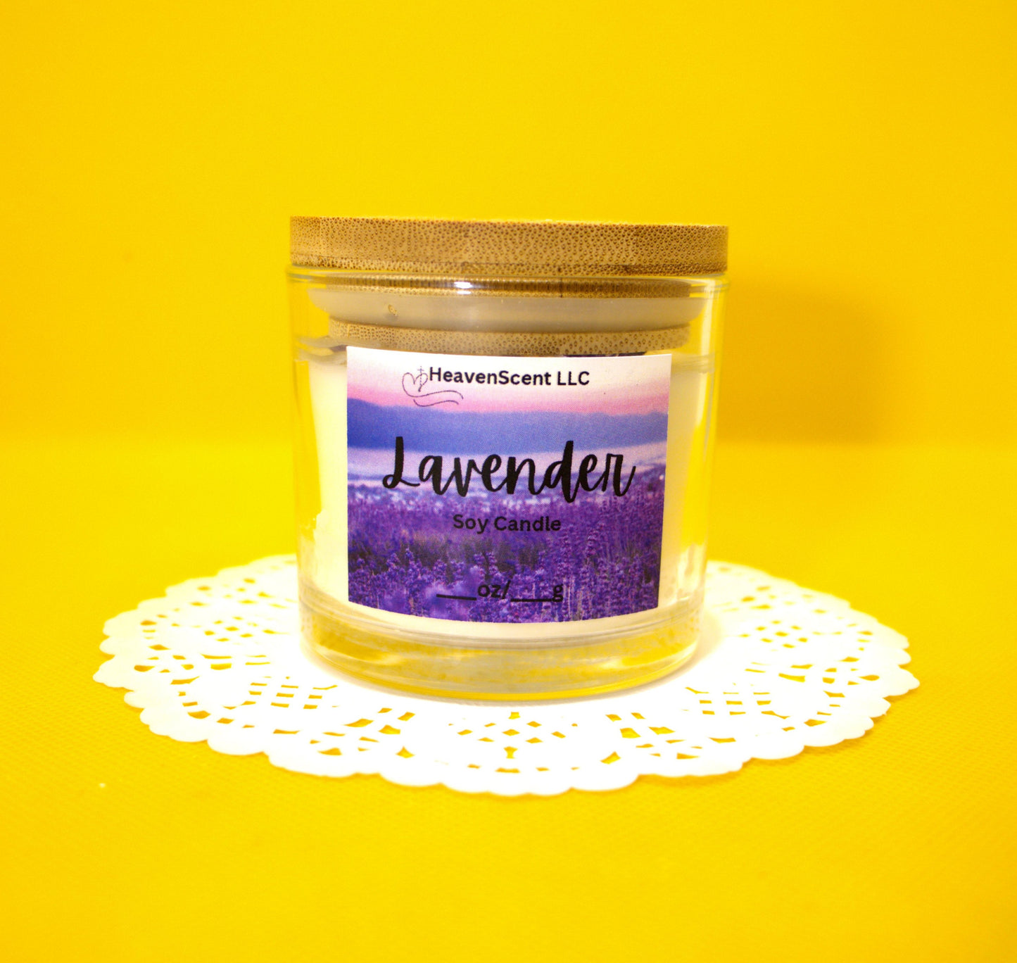 3 oz to 4 oz Lavender Candle (Slightly strong to strong fragrance)
