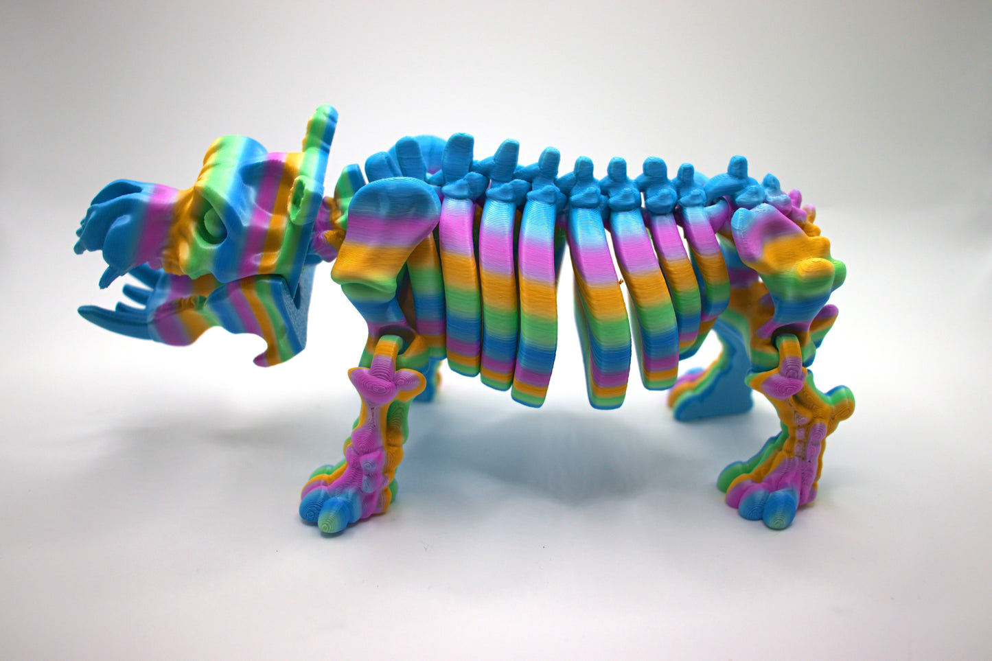 Skeleton - Rainbow Pastel Hippo