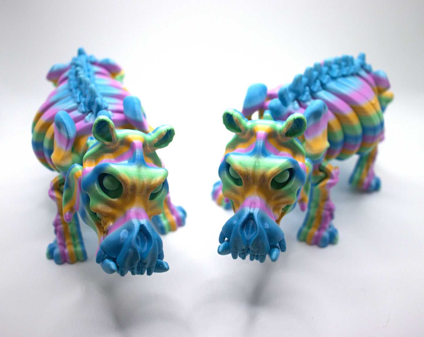 Skeleton - Rainbow Pastel Hippo