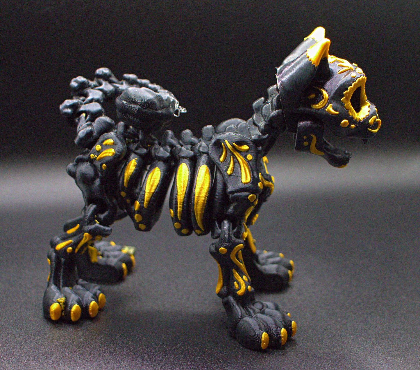 Skeleton Queen Nefertiti Sphinx Cat (Gold & Black)