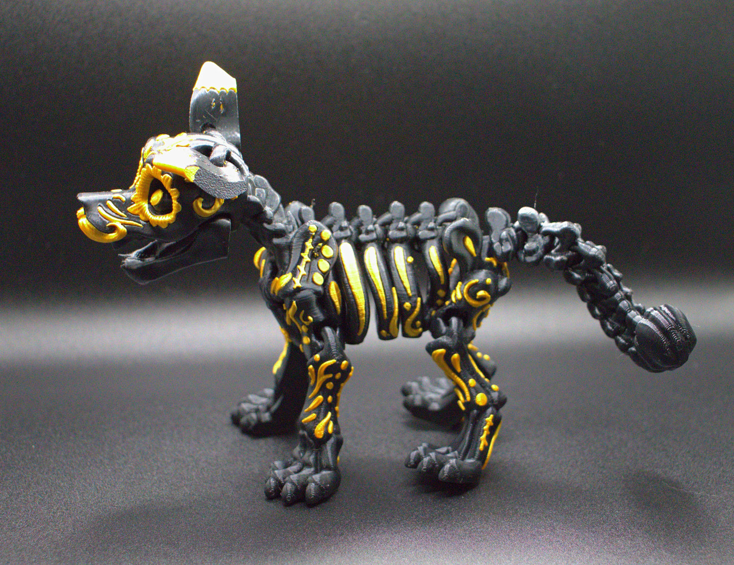 Skeleton King Tut Sphinx Canine (Black and Gold)