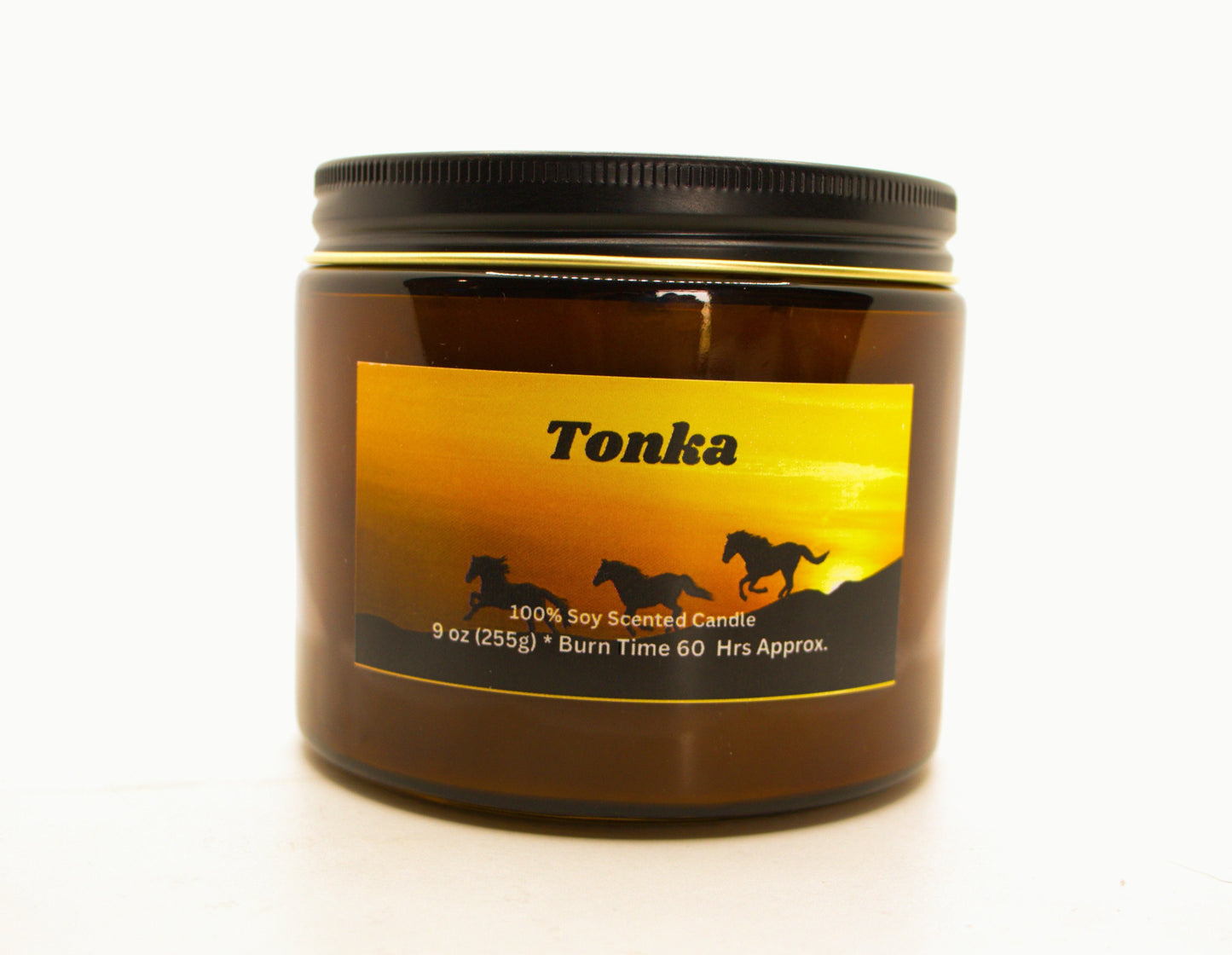 9 oz Tonka Candle (Slightly strong to Strong fragrance)