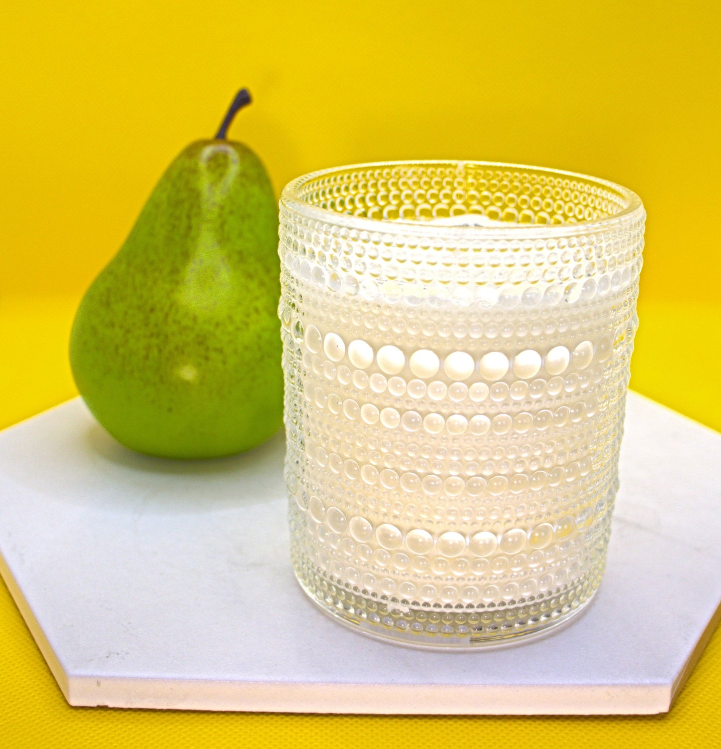 2 oz & 7 oz Sparkly Pear Candles (slightly strong fragrance)