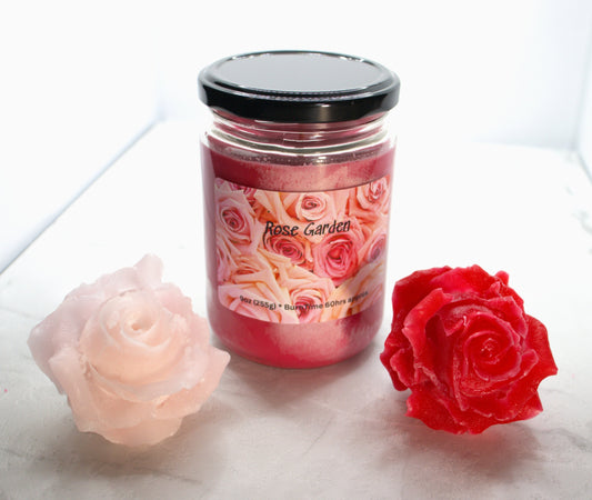 6 and 9 oz Rose Garden Candle (Slightly Strong to Strong fragrance)