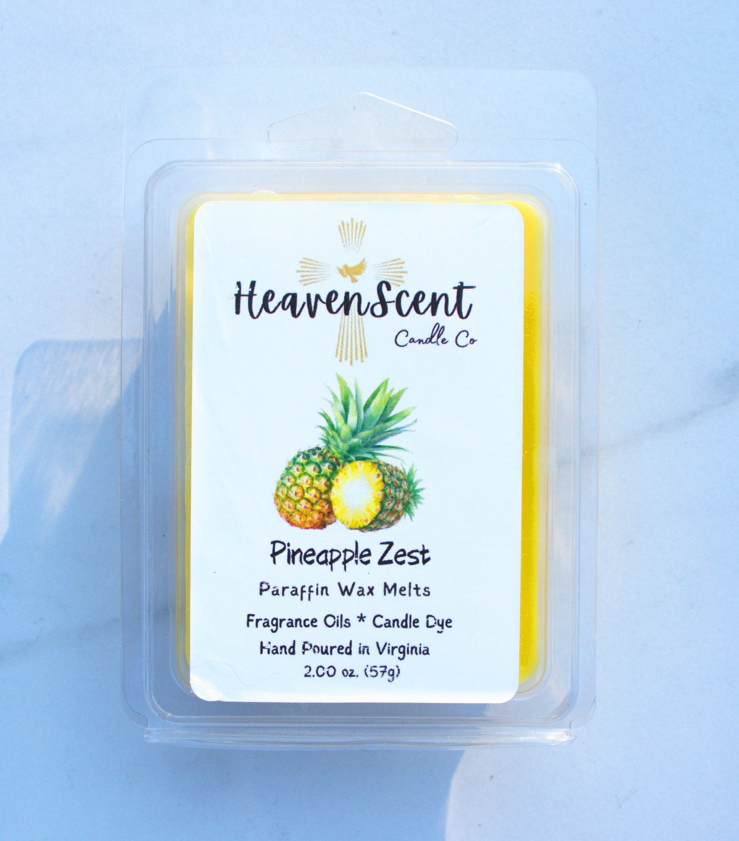 2 oz Pineapple Zest Melts (Slightly strong to Strong fragrance)