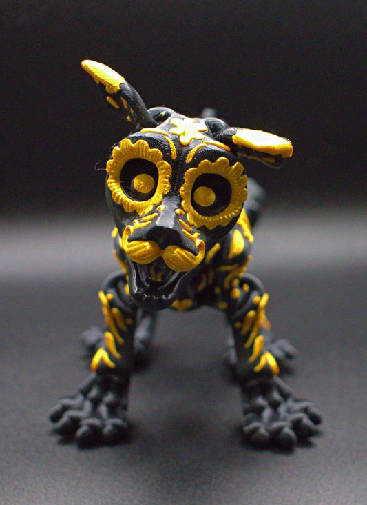 Skeleton King Tut Sphinx Canine (Black and Gold)