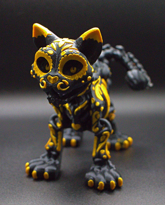 Skeleton Queen Nefertiti Sphinx Cat (Gold & Black)